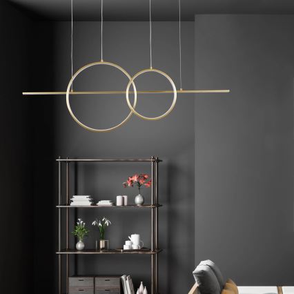 Lustre suspenso com cabo LAURA LED/42W/230V dourado