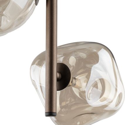 Lustre suspenso com cabo LAVA 3xG9/8W/230V bronze/bege fumê