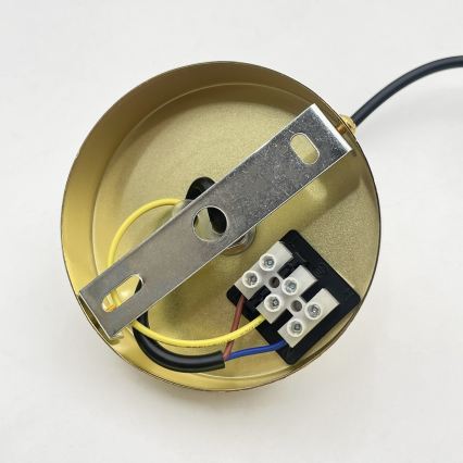 Lustre suspenso com cabo LIAH 1xE27/15W/230V dourado/castanho fumê