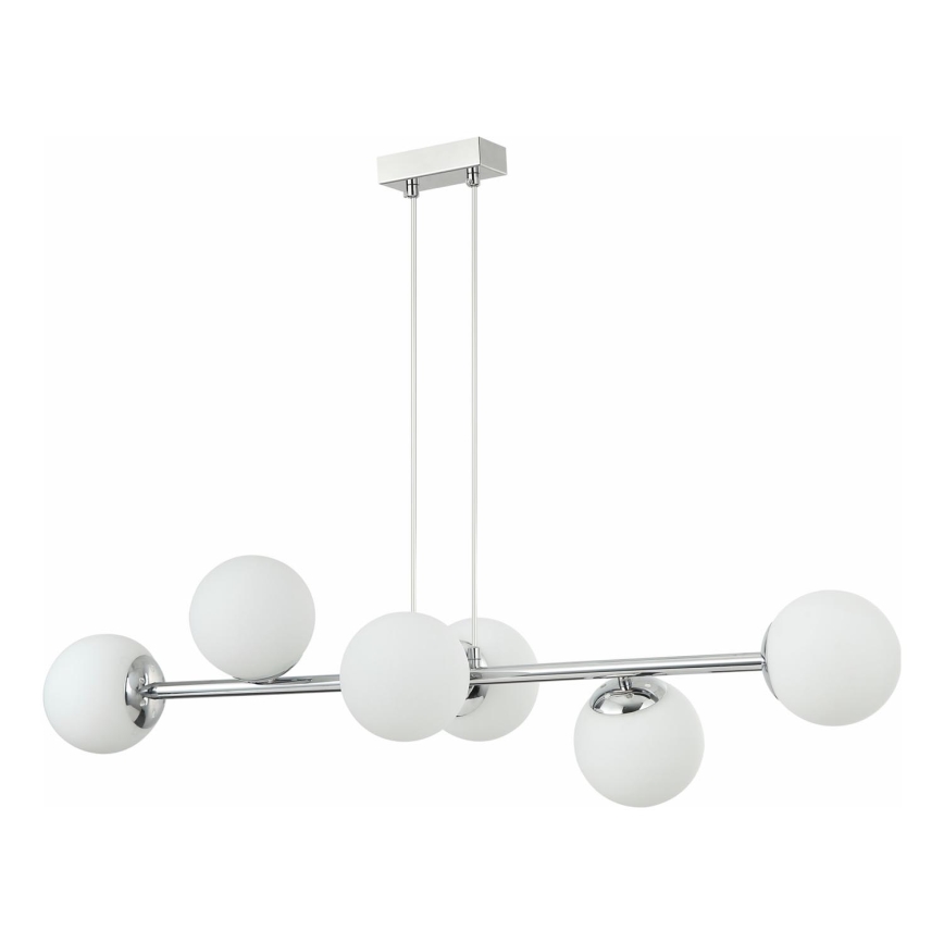 Lustre suspenso com cabo MADDIE 5xE14/5W/230V cromado brilhante