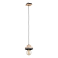 Lustre suspenso com cabo MIKO 1xE27/15W/230V preto/bege