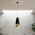 Lustre suspenso com cabo MODA 1xE27/15W/230V preto/dourado