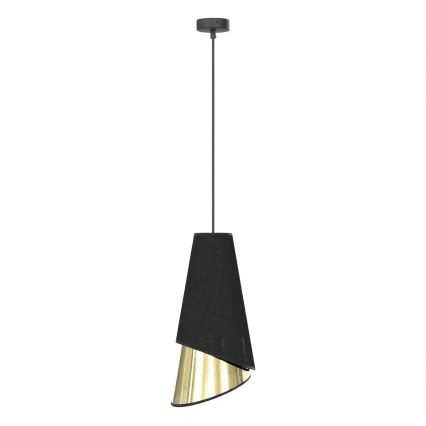 Lustre suspenso com cabo MODA 1xE27/15W/230V preto/dourado