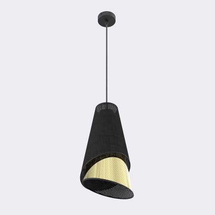 Lustre suspenso com cabo MODA 1xE27/15W/230V preto/dourado