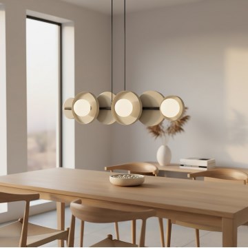 Lustre suspenso com cabo MODEL 6xG9/8W/230V bege