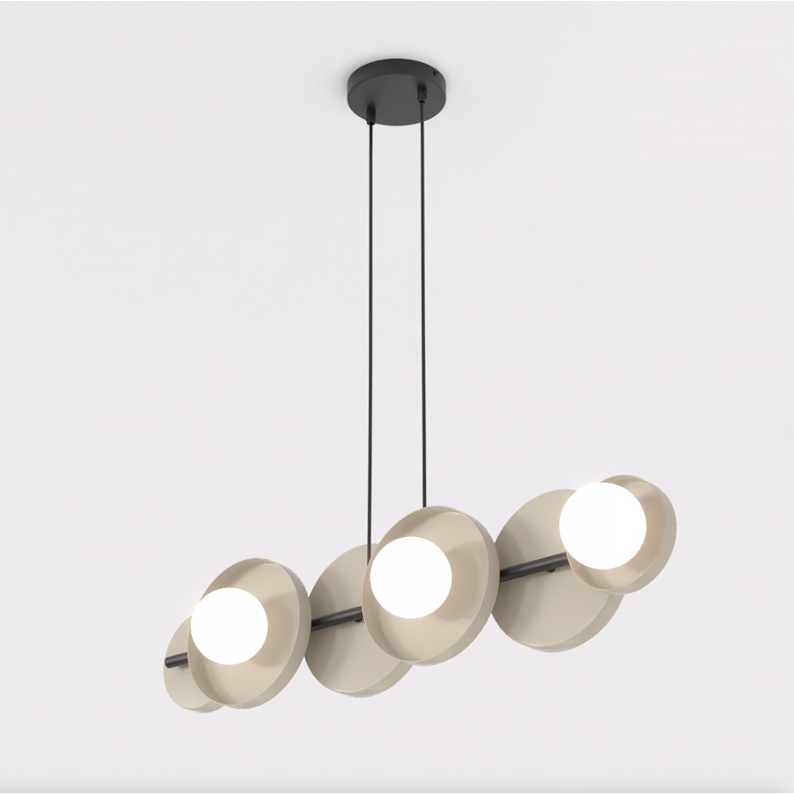 Lustre suspenso com cabo MODEL 6xG9/8W/230V bege