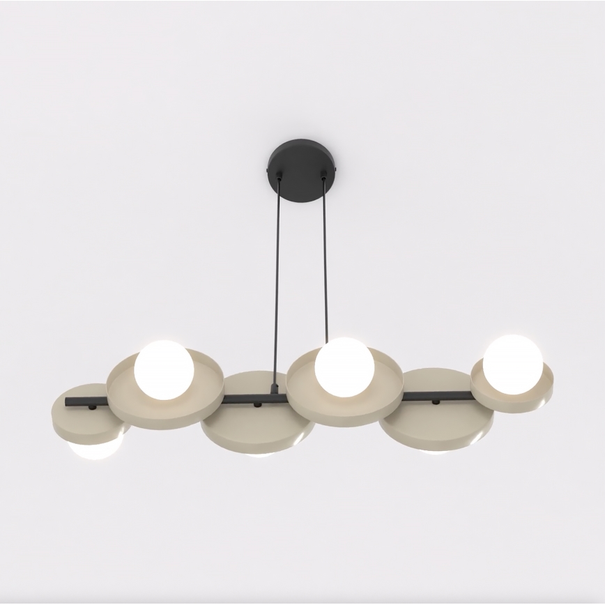 Lustre suspenso com cabo MODEL 6xG9/8W/230V bege