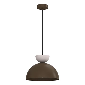 Lustre suspenso com cabo NEVIS 1xE27/15W/230V Ø 29 cm castanho