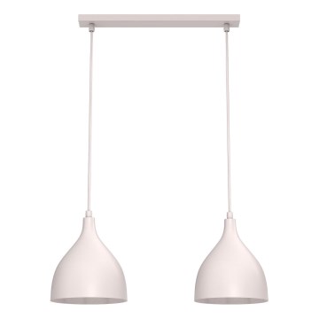 Lustre suspenso com cabo NOAK CLASSIC 2xE27/15W/230V creme