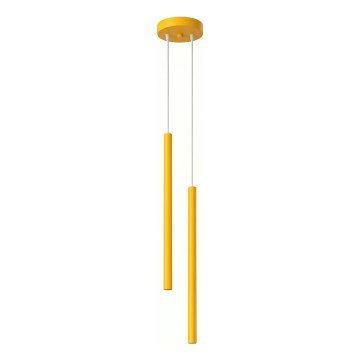 Lustre suspenso com cabo PASTELO 2xG9/8W/230V amarelo