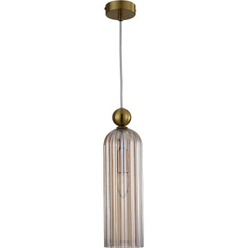 Lustre suspenso com cabo PIEGA 1xE14/40W/230V latão/bege fumê