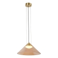 Lustre suspenso com cabo PRESTO 1xGX53/10W/230V Ø 42 cm dourado/bege fumê