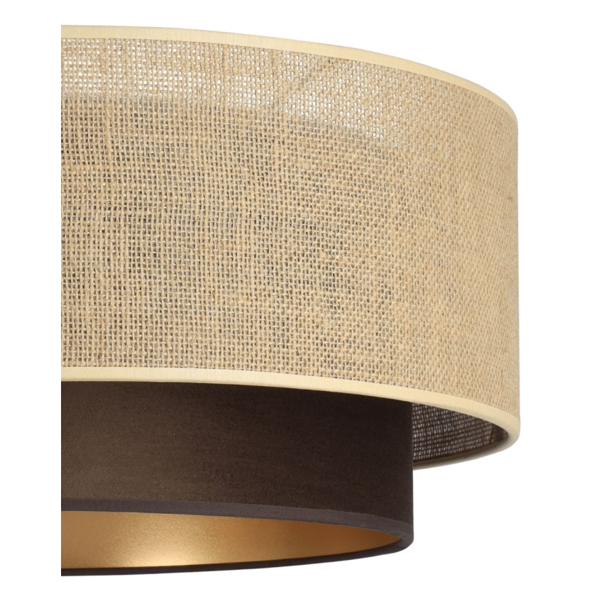 Lustre suspenso com cabo SARTA 1xE27/60W/230V Ø 45 cm castanho/juta