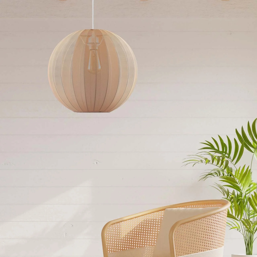 Lustre suspenso com cabo SENSAI 1xE27/20W/230V, Ø 40 cm, bege