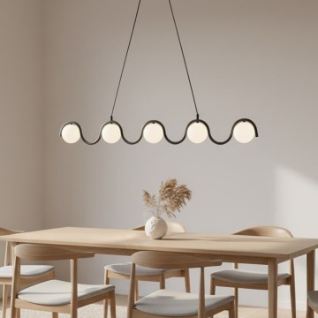 Lustre suspenso com cabo SINUS 5xG9/8W/230V preto