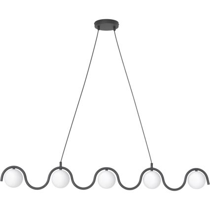 Lustre suspenso com cabo SINUS 5xG9/8W/230V preto