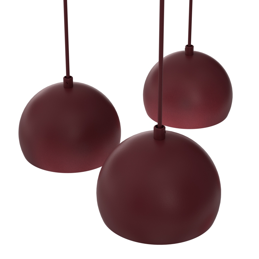 Lustre suspenso com cabo SOOL 5xE27/15W/230V bordô