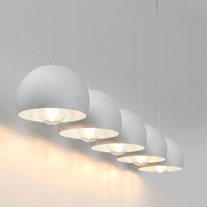 Lustre suspenso com cabo SOOL 5xE27/15W/230V branco