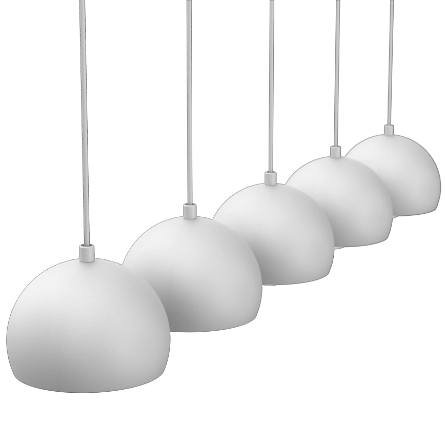Lustre suspenso com cabo SOOL 5xE27/15W/230V branco