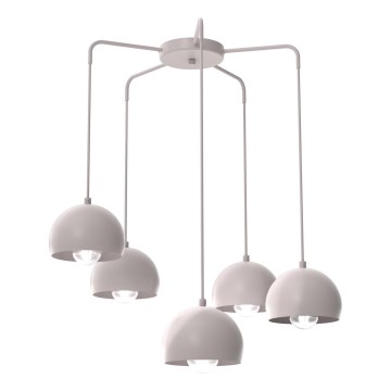 Lustre suspenso com cabo SOOL 5xE27/15W/230V creme