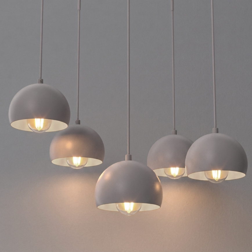 Lustre suspenso com cabo SOOL 5xE27/15W/230V creme