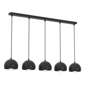 Lustre suspenso com cabo SOOL 5xE27/15W/230V preto