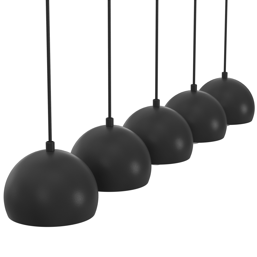 Lustre suspenso com cabo SOOL 5xE27/15W/230V preto