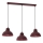 Lustre suspenso com cabo SVEN 3xE27/15W/230V borgonha