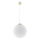 Lustre suspenso com cabo TOYA 1xE27/60W/230V Ø 40 cm branco/dourado