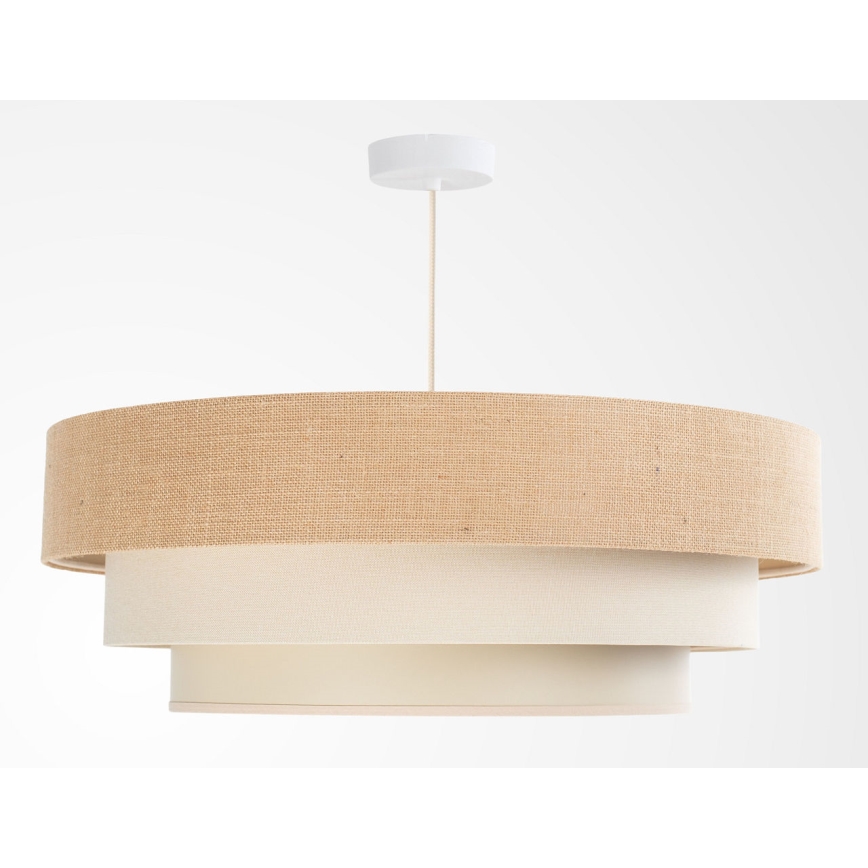 Lustre suspenso com cabo TRINITI 1xE27/60W/230V Ø 40 cm bege/creme
