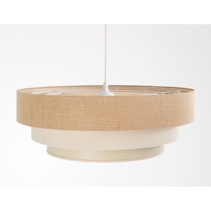 Lustre suspenso com cabo TRINITI 1xE27/60W/230V Ø 40 cm bege/creme