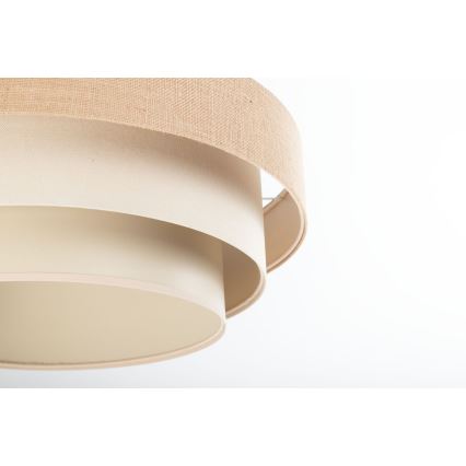Lustre suspenso com cabo TRINITI 1xE27/60W/230V Ø 40 cm bege/creme
