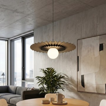 Lustre suspenso com cabo UMBRA 1xG9/8W/230V preto/bege
