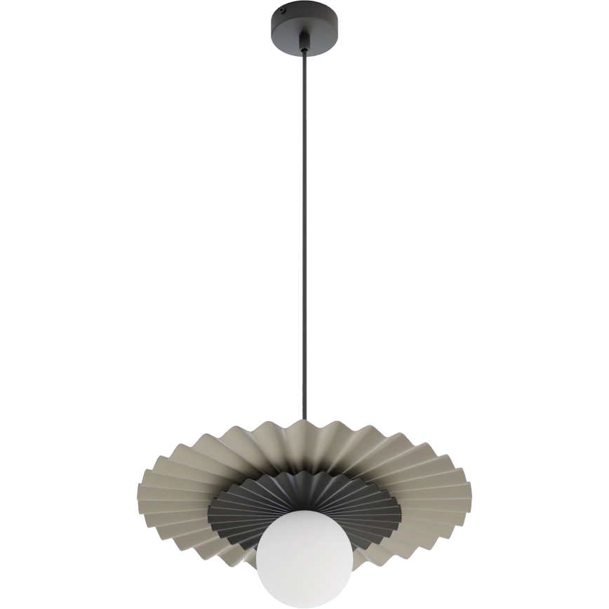 Lustre suspenso com cabo UMBRA 1xG9/8W/230V preto/bege