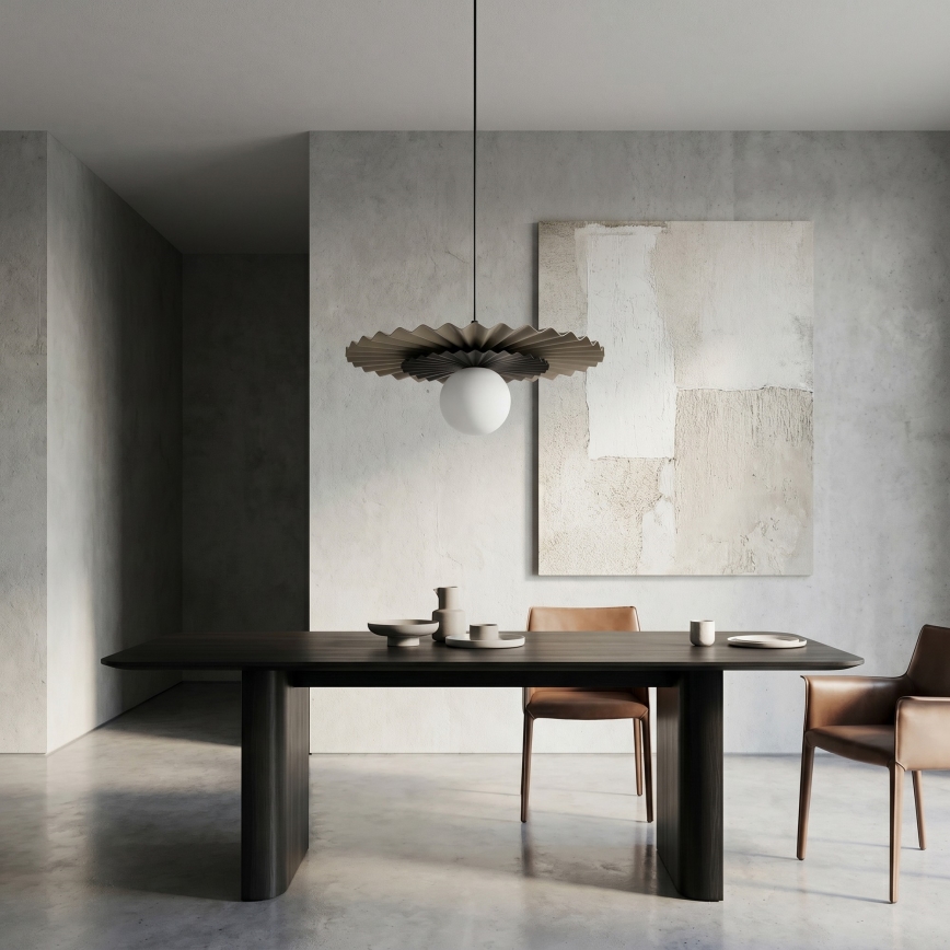 Lustre suspenso com cabo UMBRA 1xG9/8W/230V preto/bege
