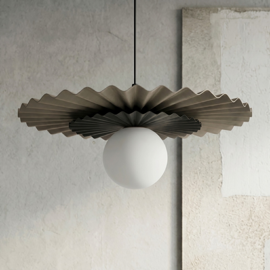Lustre suspenso com cabo UMBRA 1xG9/8W/230V preto/bege