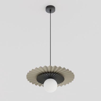 Lustre suspenso com cabo UMBRA 1xG9/8W/230V preto/bege