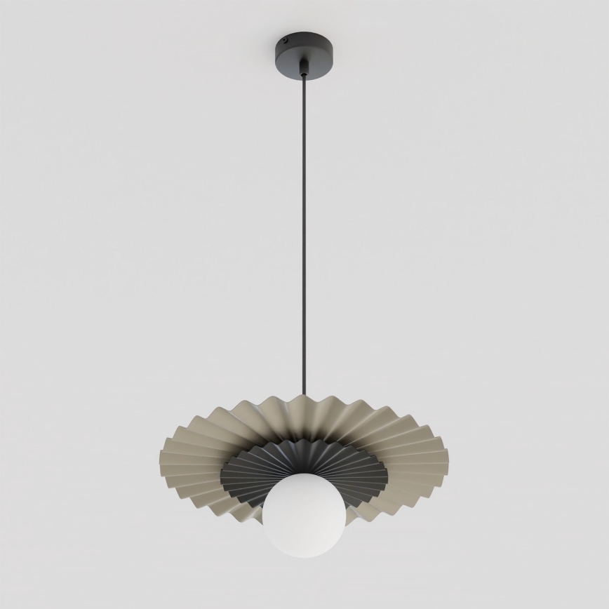 Lustre suspenso com cabo UMBRA 1xG9/8W/230V preto/bege