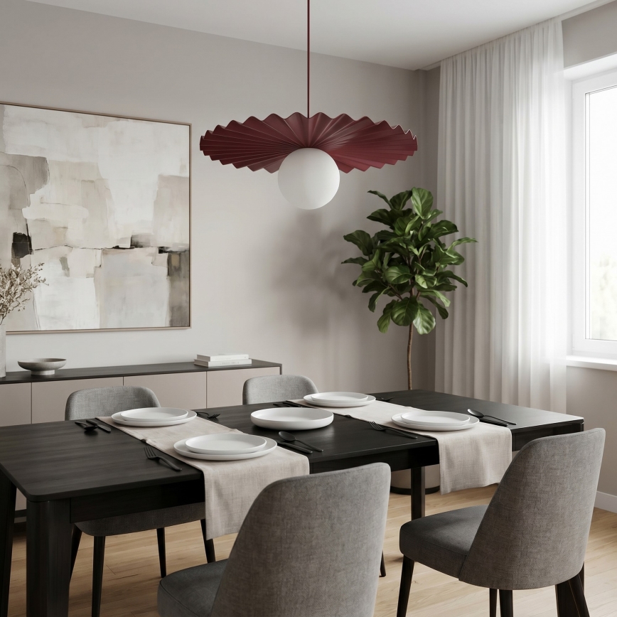 Lustre suspenso com cabo UMBRA 1xG9/8W/230V vermelho