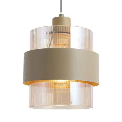 Lustre suspenso com cabo VALENTINO 3xE27/15W/230V bege/transparente