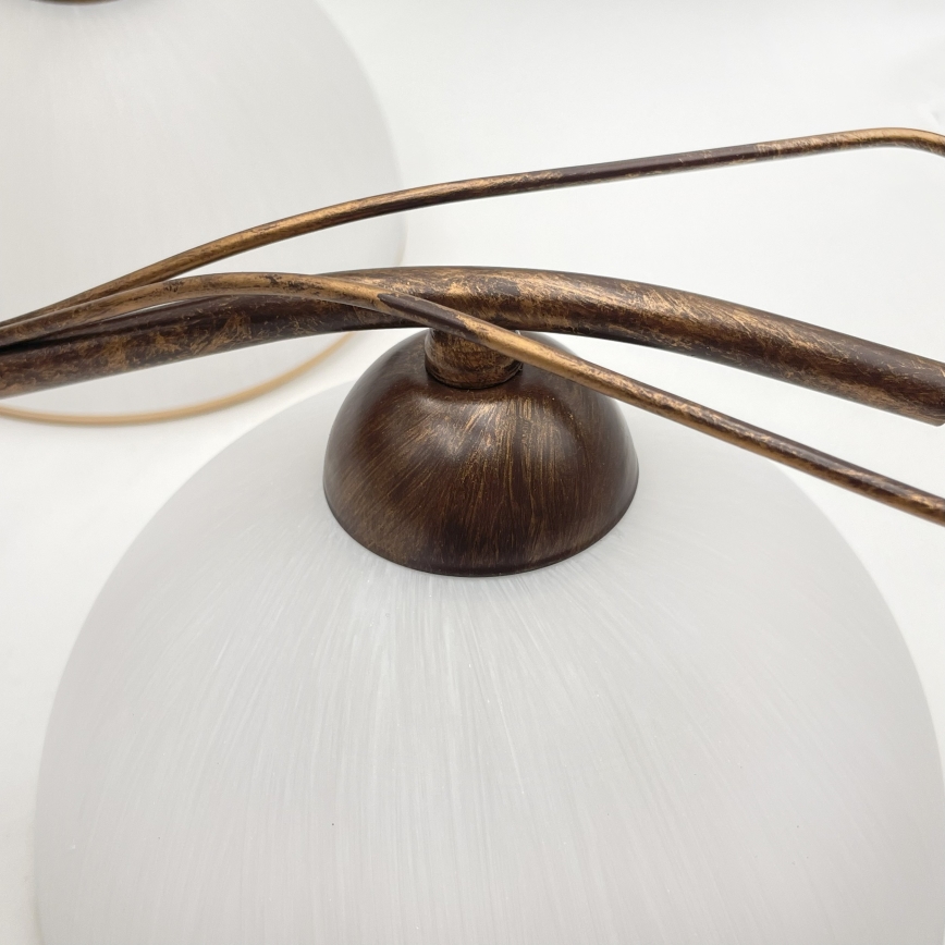 Lustre suspenso com corrente COBRA 5xE27/60W/230V bronze/pátina