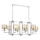 Lustre suspenso com corrente VARANA 8xE27/40W/230V, acabamento em cromo brilhante