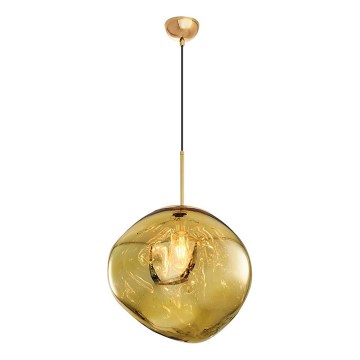 Lustre suspenso CRUMPLED 1xE27/24W/230V Ø 36 cm dourado