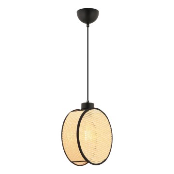 Lustre suspenso DRUM 1xE27/60W/230V bege/preto