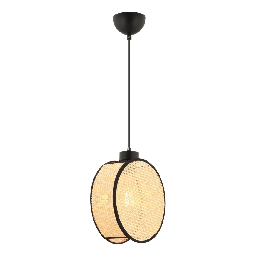 Lustre suspenso DRUM 1xE27/60W/230V bege/preto