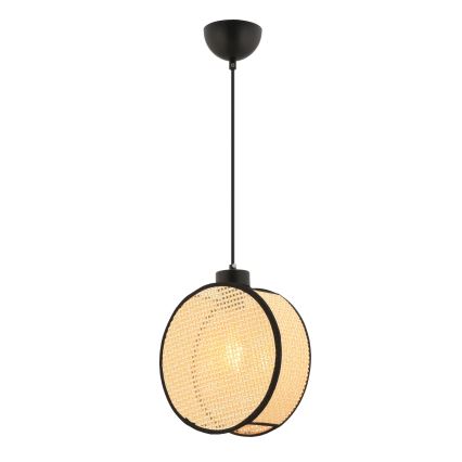 Lustre suspenso DRUM 1xE27/60W/230V bege/preto
