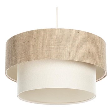 Lustre suspenso DUO 1xE27/60W/230V Ø 40 cm bege/creme