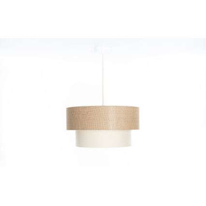 Lustre suspenso DUO 1xE27/60W/230V Ø 40 cm bege/creme