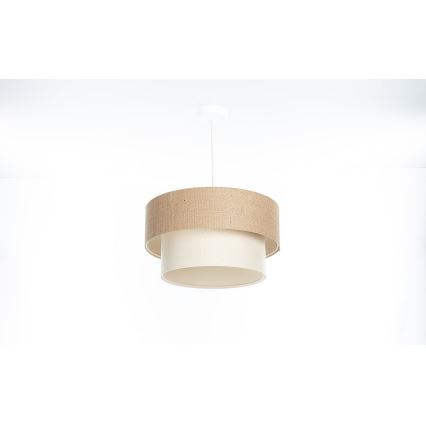 Lustre suspenso DUO 1xE27/60W/230V Ø 40 cm bege/creme