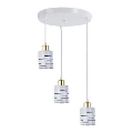 Lustre suspenso ELEN 3xE27/35W/230V, diâmetro 29 cm, branco/dourado